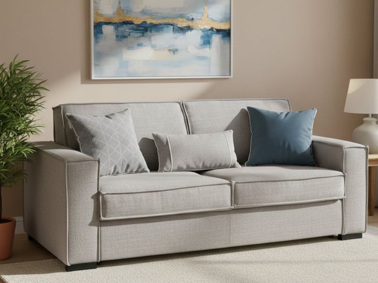 Divano letto contenitore grigio 200x95cm - Adalberto