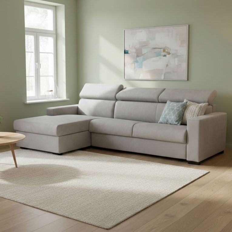 Divano letto contenitore grigio 280x95cm - Alibabah