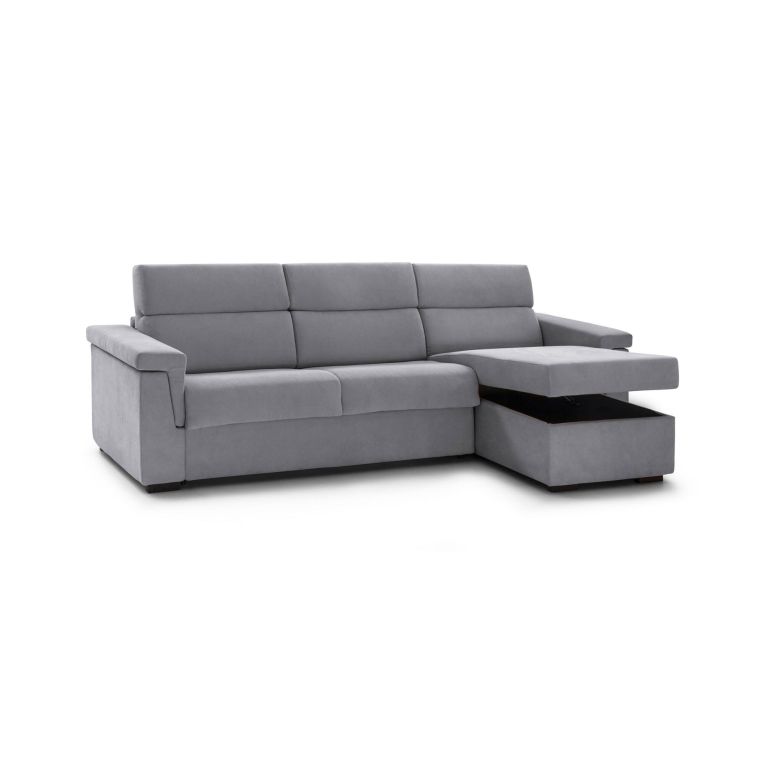 Divano letto contenitore grigio 285x160cm - Esca