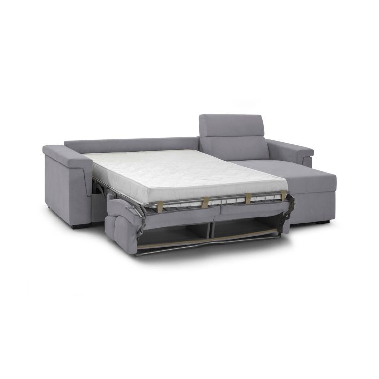 Divano letto contenitore grigio 285x160cm - Esca