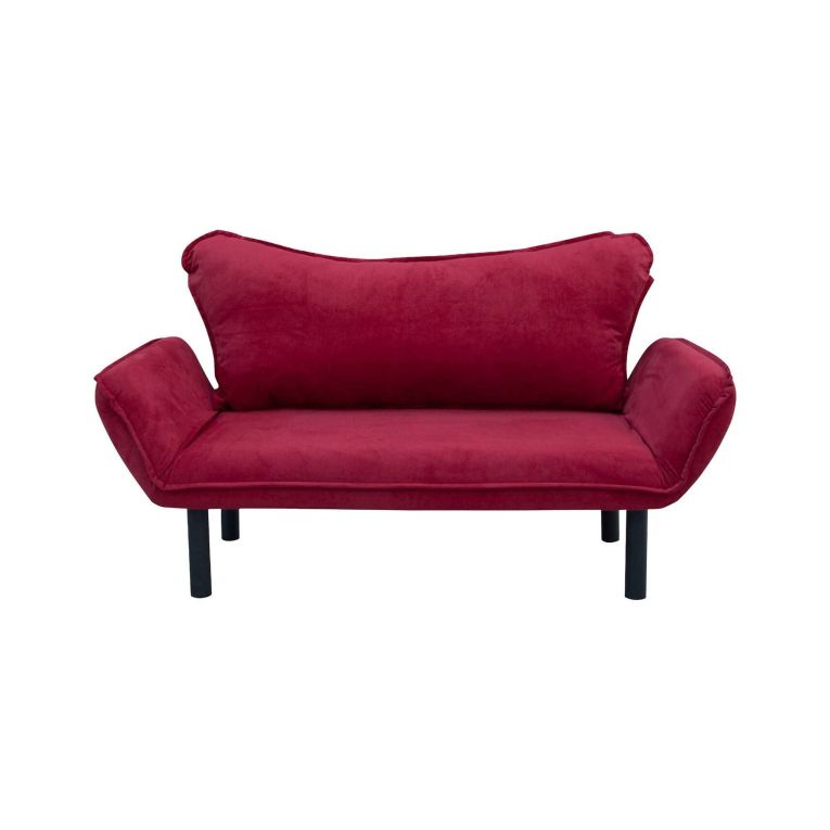Divano letto contenitore rosso 140x65cm - Hone