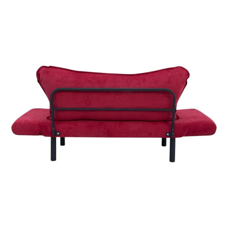 Divano letto contenitore rosso 140x65cm - Hone