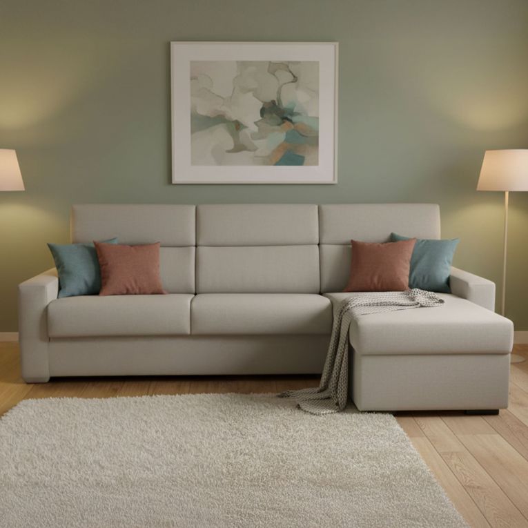 Divano letto contenitore tortora 280x160cm - Pusiano