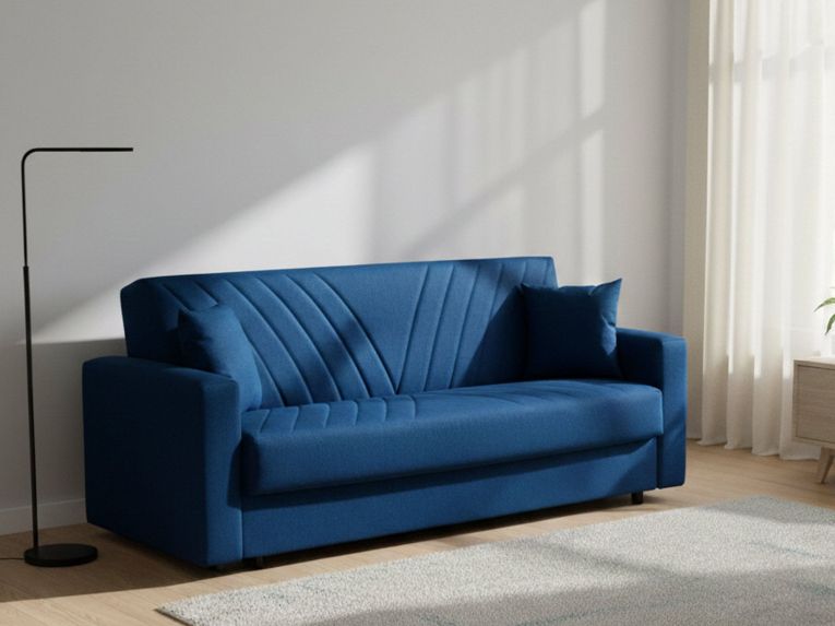 Divano letto design blu 214x81cm - Adda