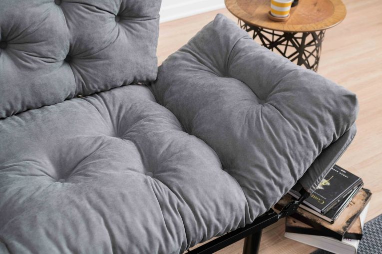 Divano letto design grigio 155x70cm - Guchol