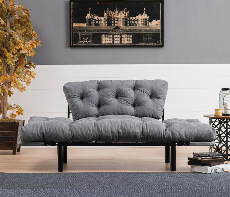 Divano letto design grigio 155x70cm - Guchol