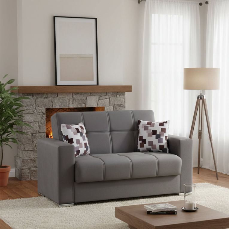 Divano letto design grigio 160x85cm - Anikide
