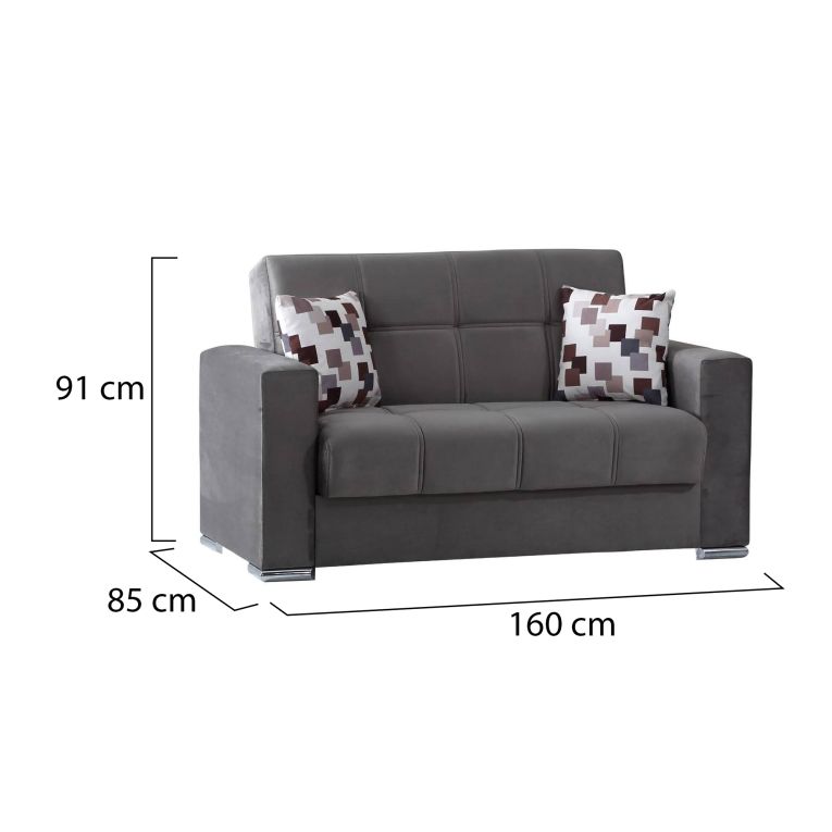 Divano letto design grigio 160x85cm - Anikide