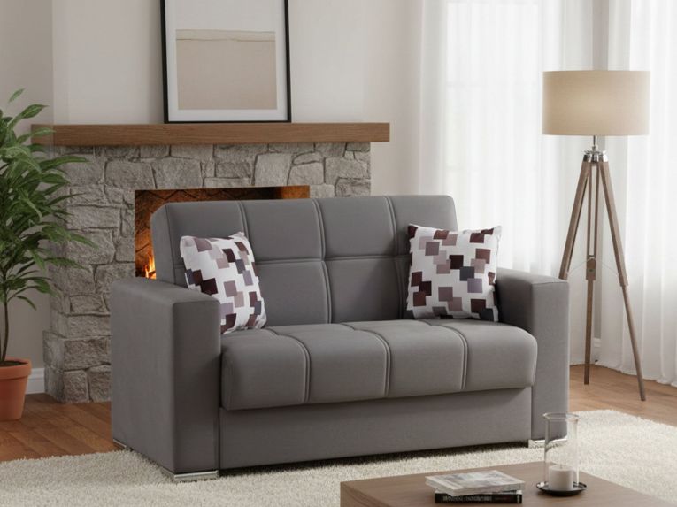 Divano letto design grigio 160x85cm - Anikide