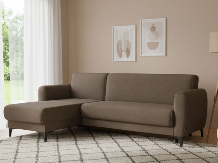 Divano letto design marrone 230x153cm - Aber