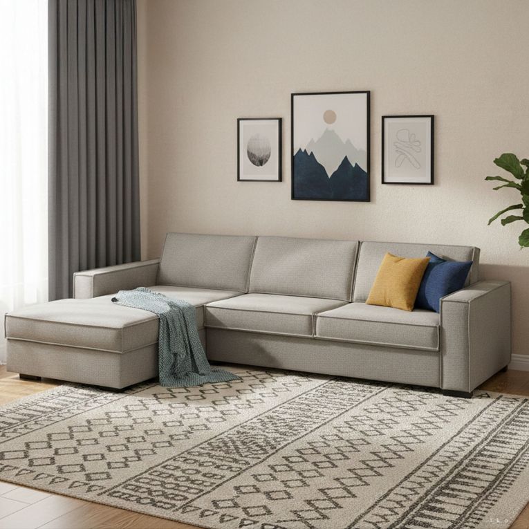 Divano letto due piazze grigio 260x95cm - Albenga