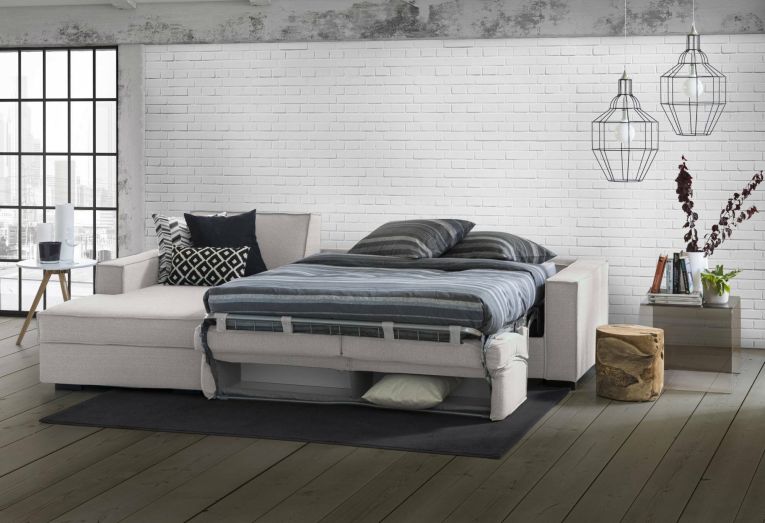 Divano letto due piazze grigio 280x95cm - Allaida