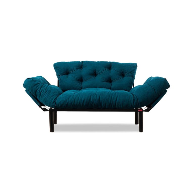 Divano letto economico azzurro 155x70cm - Guchol
