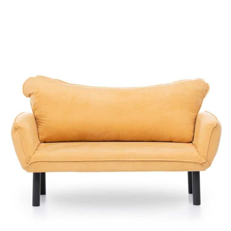 Divano letto economico design giallo 140x65cm - Hone