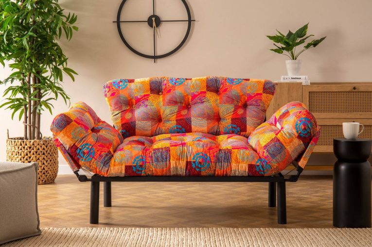 Divano letto economico design multicolore 155x70cm - Guchol
