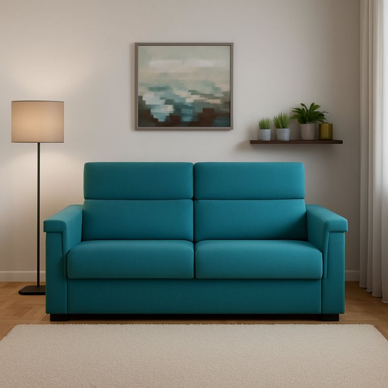 Divano letto elegante azzurro 185x95cm - Rigolato