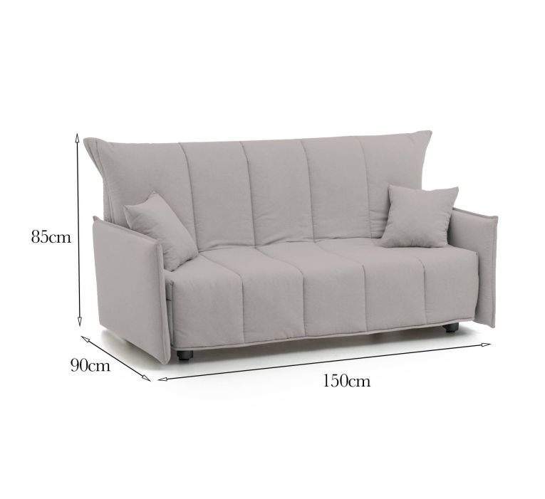 Divano letto elegante beige 150x90cm - Alaric