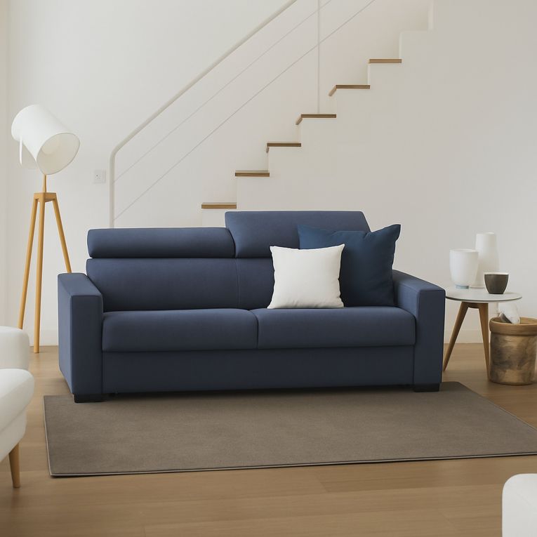 Divano letto idrorepellente blu 200x95cm - Amalfi