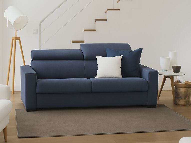 Divano letto idrorepellente blu 200x95cm - Amalfi