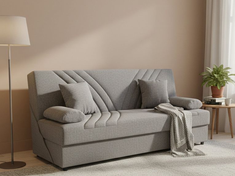Divano letto in legno grigio 181x81cm - Apicella