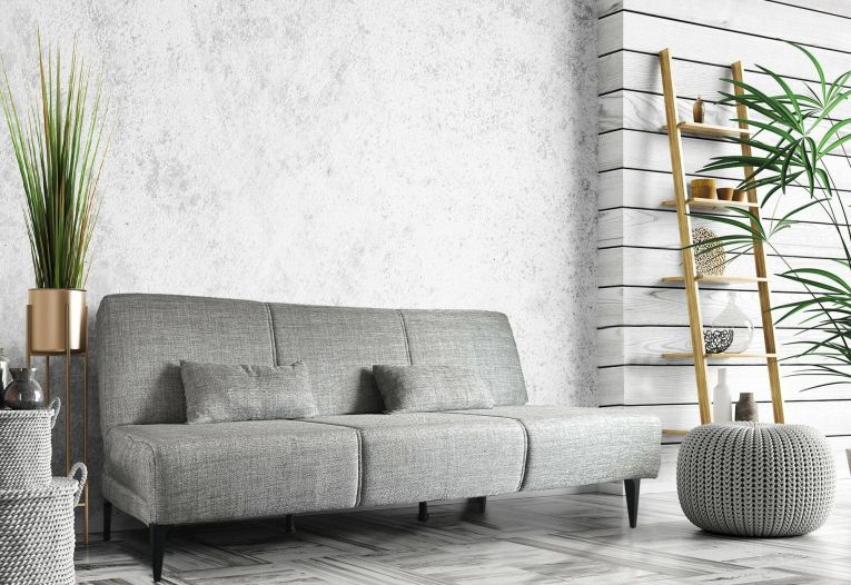 Divano letto in legno grigio 190x70cm - Aza
