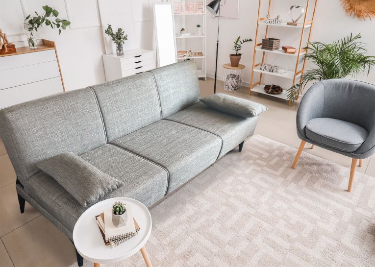 Divano letto in legno grigio 190x70cm - Aza