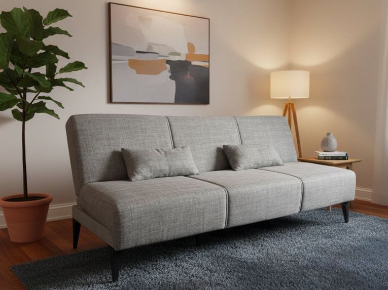 Divano letto in legno grigio 190x70cm - Aza