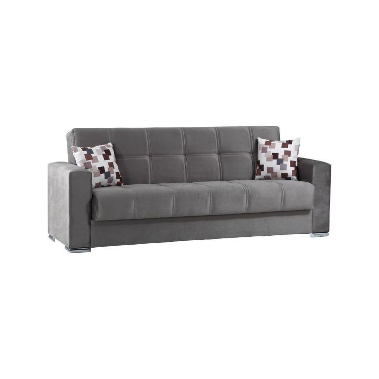 Divano letto in legno grigio 226x85cm - Arbano