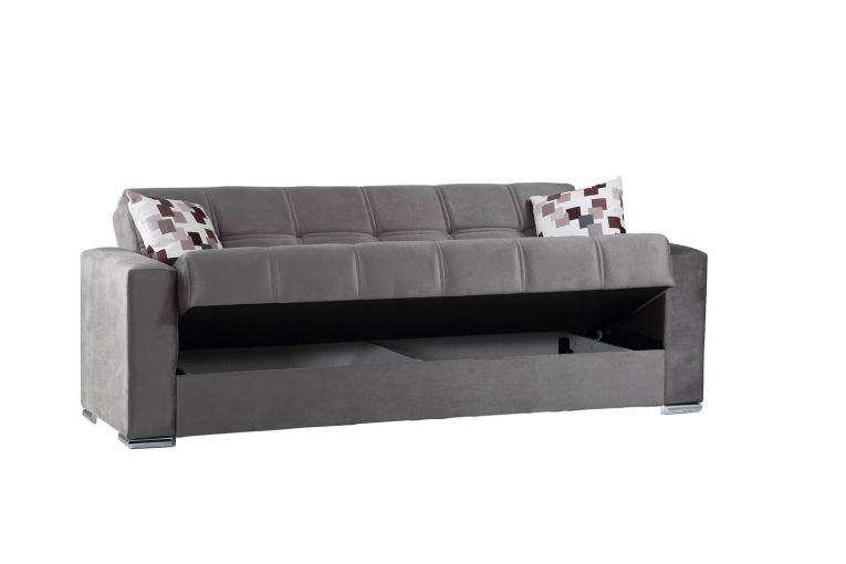 Divano letto in legno grigio 226x85cm - Arbano