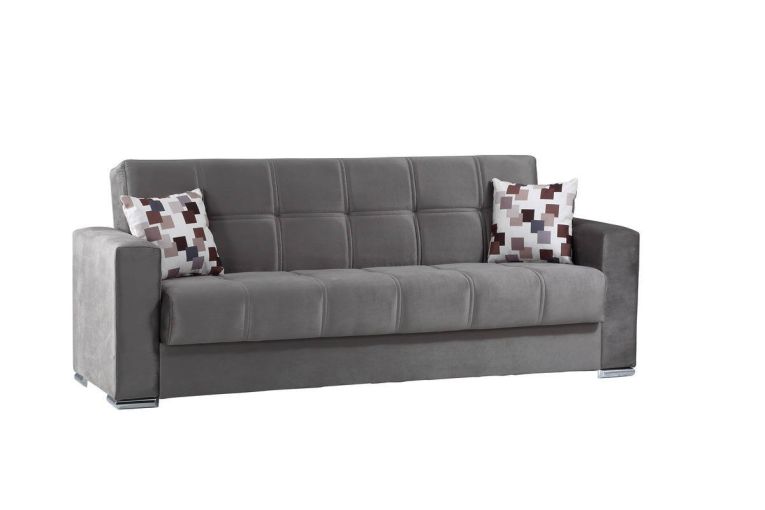 Divano letto in legno grigio 226x85cm - Arbano
