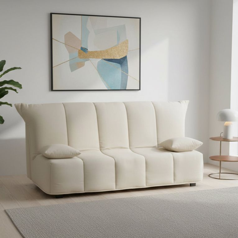Divano letto in legno massello beige 165x90cm - Antal