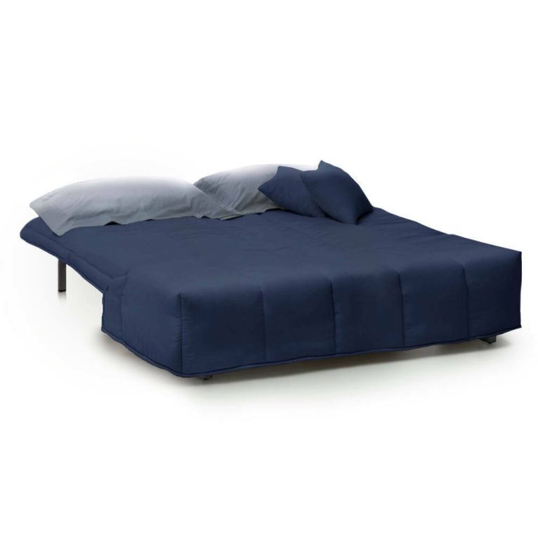 Divano letto in legno massello blu 165x90cm - Antal