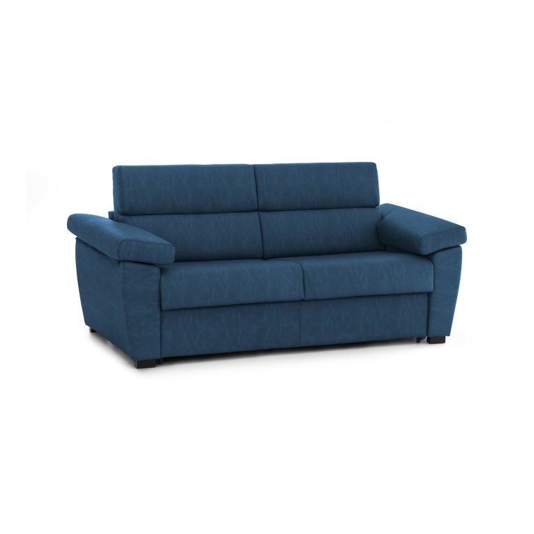 Divano letto in legno massello blu 205x95cm - Fisciano