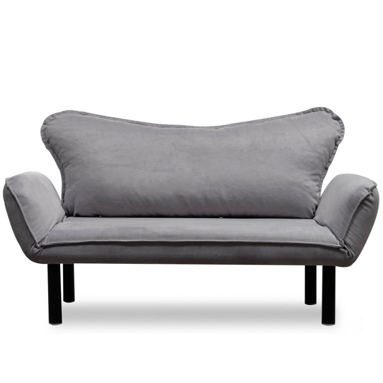 Divano letto in metallo grigio 140x65cm - Hone
