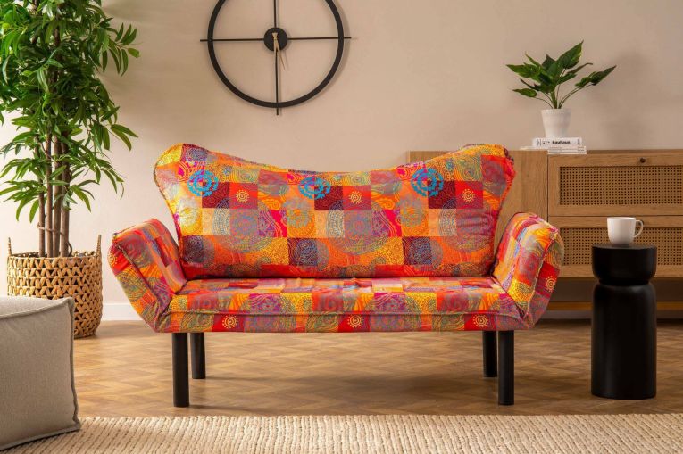 Divano letto in metallo multicolore 150x65cm - Hone