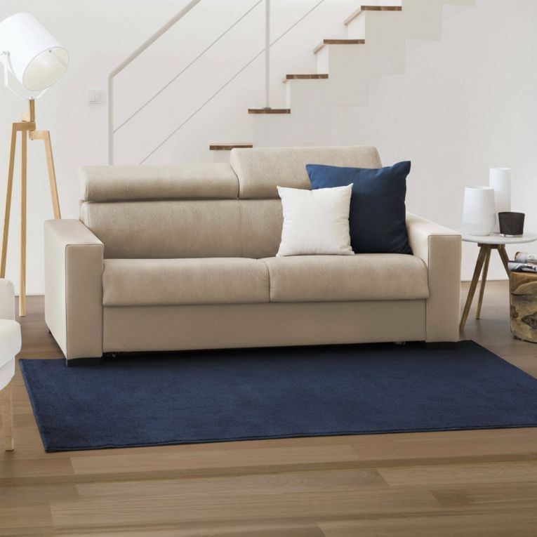 Divano letto in tessuto beige 200x95cm - Amalfi