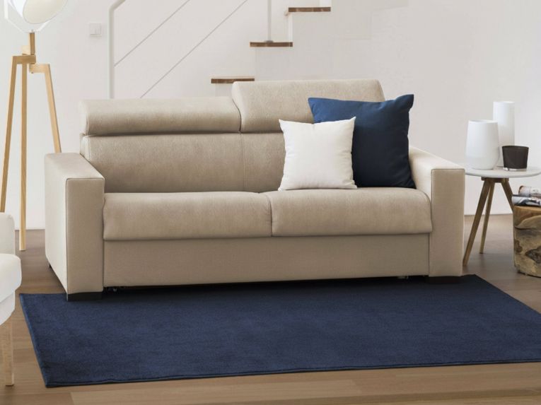 Divano letto in tessuto beige 200x95cm - Amalfi