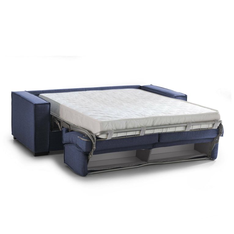 Divano letto in tessuto blu 180x95cm - Alisa