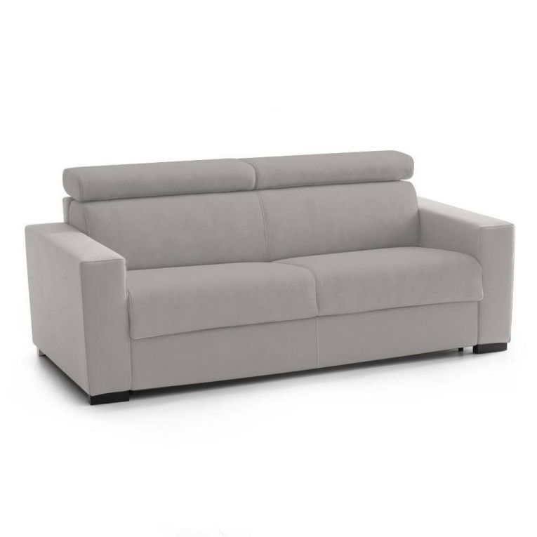 Divano letto in tessuto grigio 220x95cm - Action