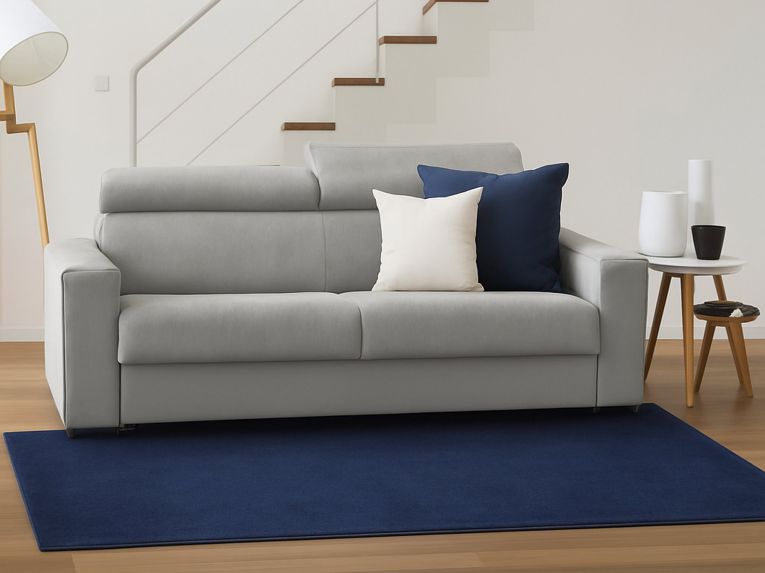 Divano letto in tessuto grigio 220x95cm - Action