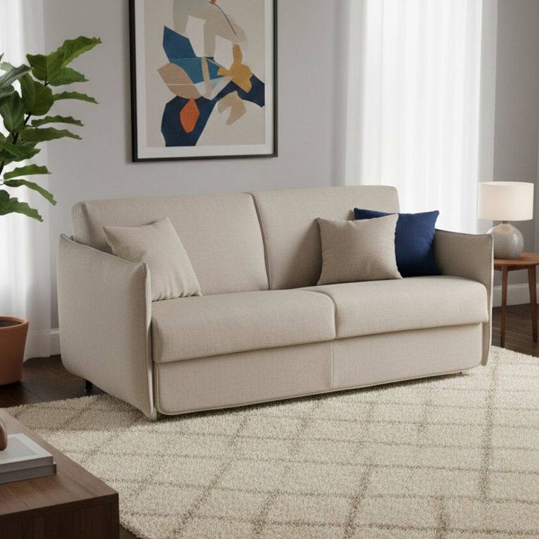 Divano letto lavabile beige 200x95cm - Cecina