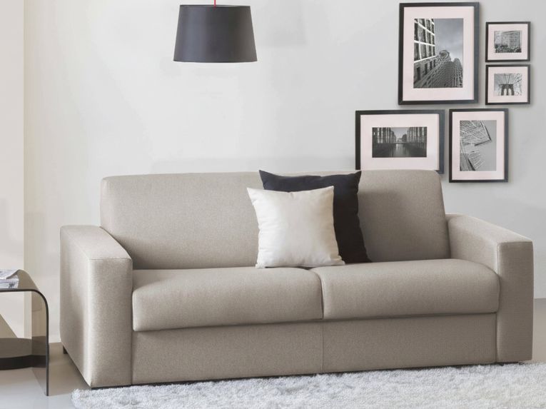 Divano letto lavabile tortora 200x95cm - Zinnia