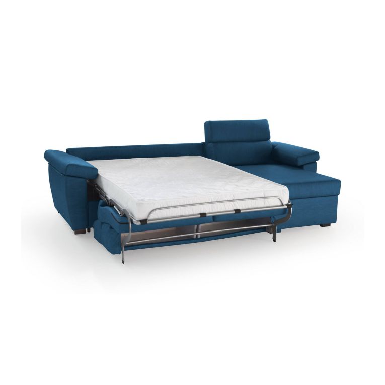 Divano letto matrimoniale blu 285x160cm - Priverno