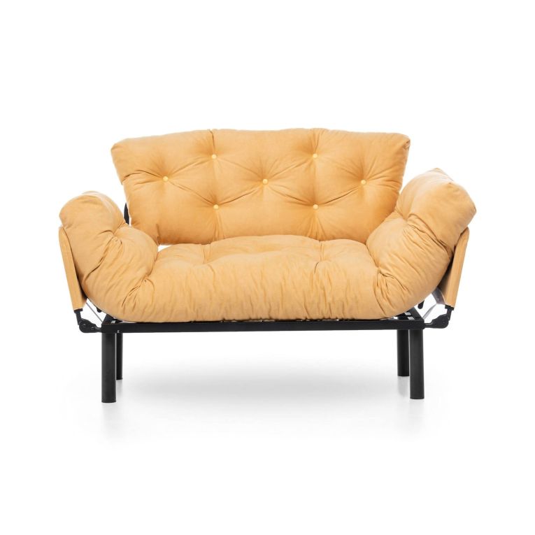 Divano letto matrimoniale giallo 155x70cm - Guchol