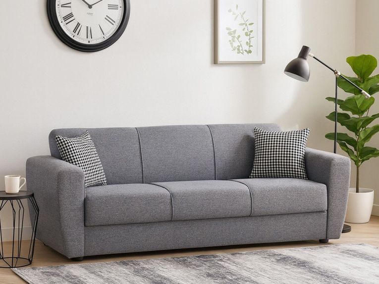Divano letto matrimoniale grigio 223x80cm - Nox