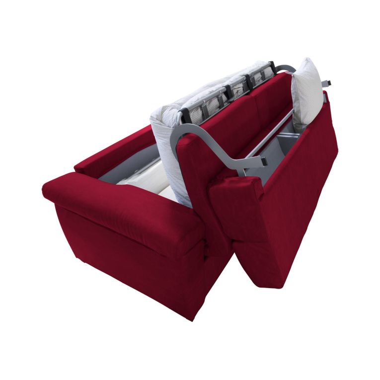 Divano letto matrimoniale rosso 225x95cm - Paceco