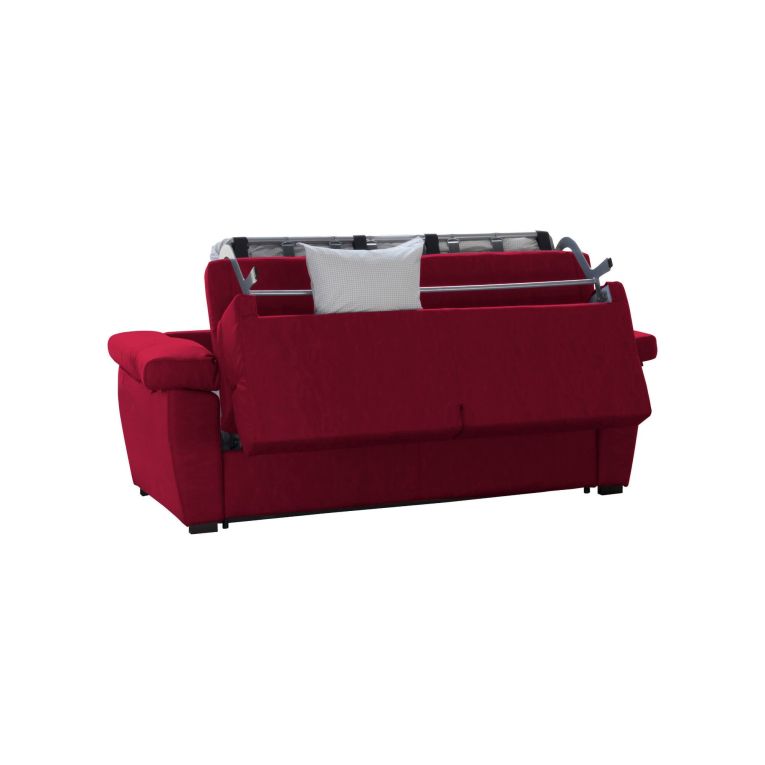 Divano letto matrimoniale rosso 225x95cm - Paceco