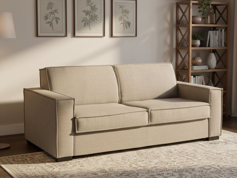 Divano letto matrimoniale tortora 180x95cm - Alano