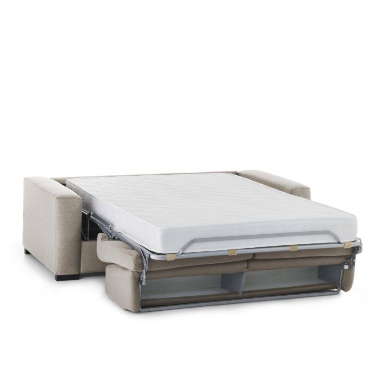 Divano letto matrimoniale tortora 220x95cm - Estia