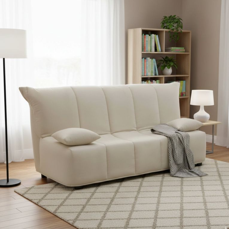 Divano letto moderno beige 125x90cm - Ariska